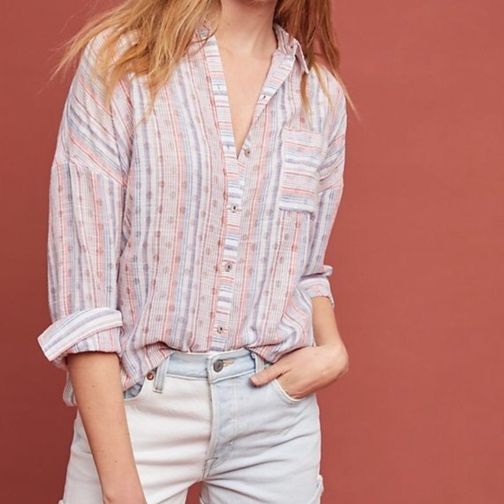 ANTHROPOLOGIE // Breckenridge Striped Button Down